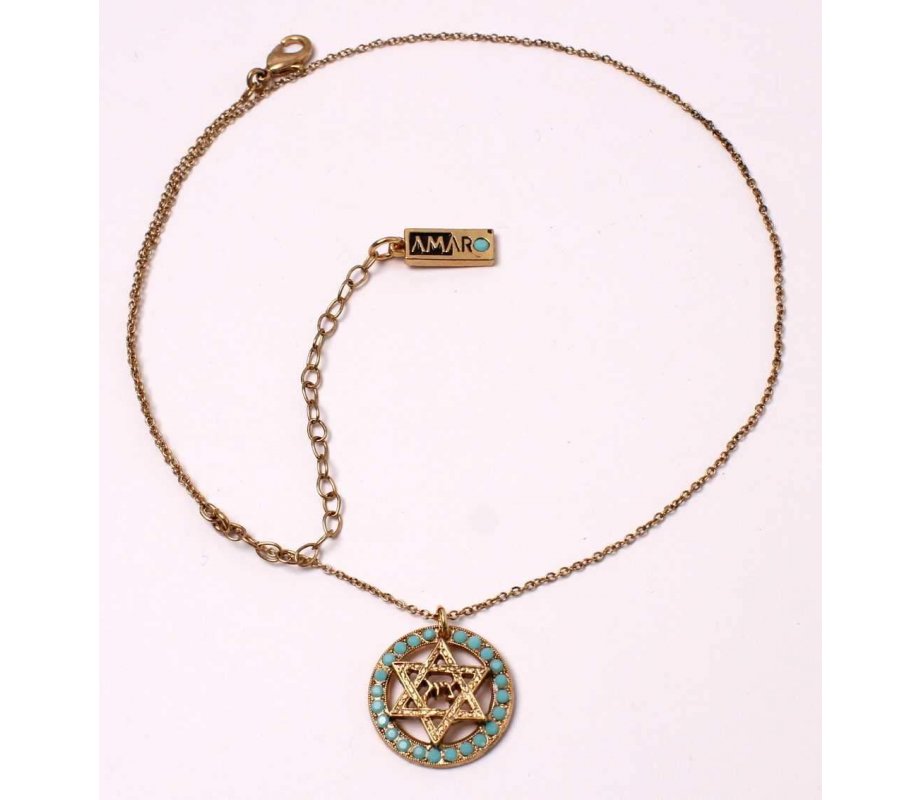 Amaro Handmade Pendant Star of David Necklace - from Ocean Collection