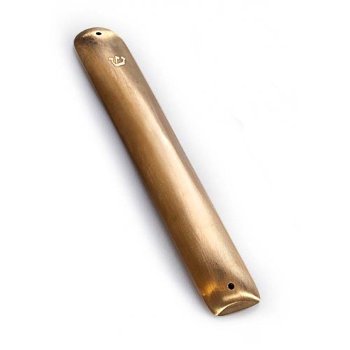 Anat Basanta Contemporary Style Brass Mezuzah Case - 8