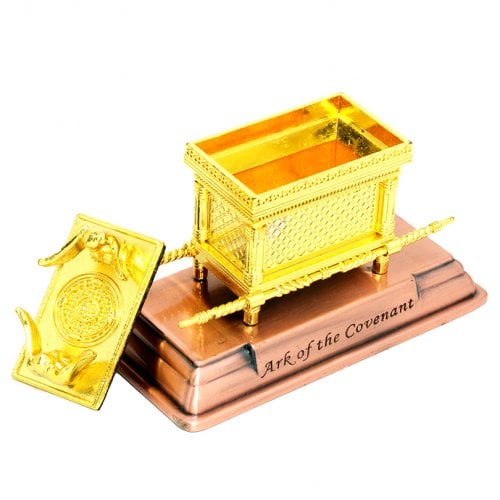 Ark of the Covenant Sculpture with Poles and Cherubim, Gold  Choice of Sizes