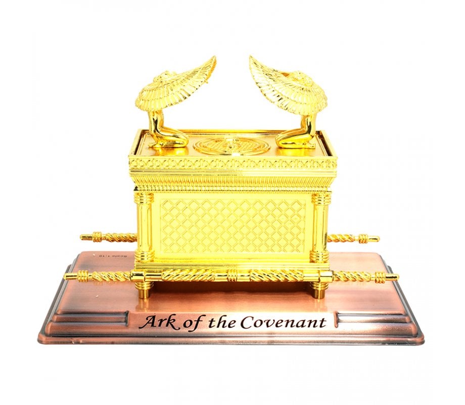 Ark of the Covenant Sculpture with Poles and Cherubim, Gold – Choice of Sizes