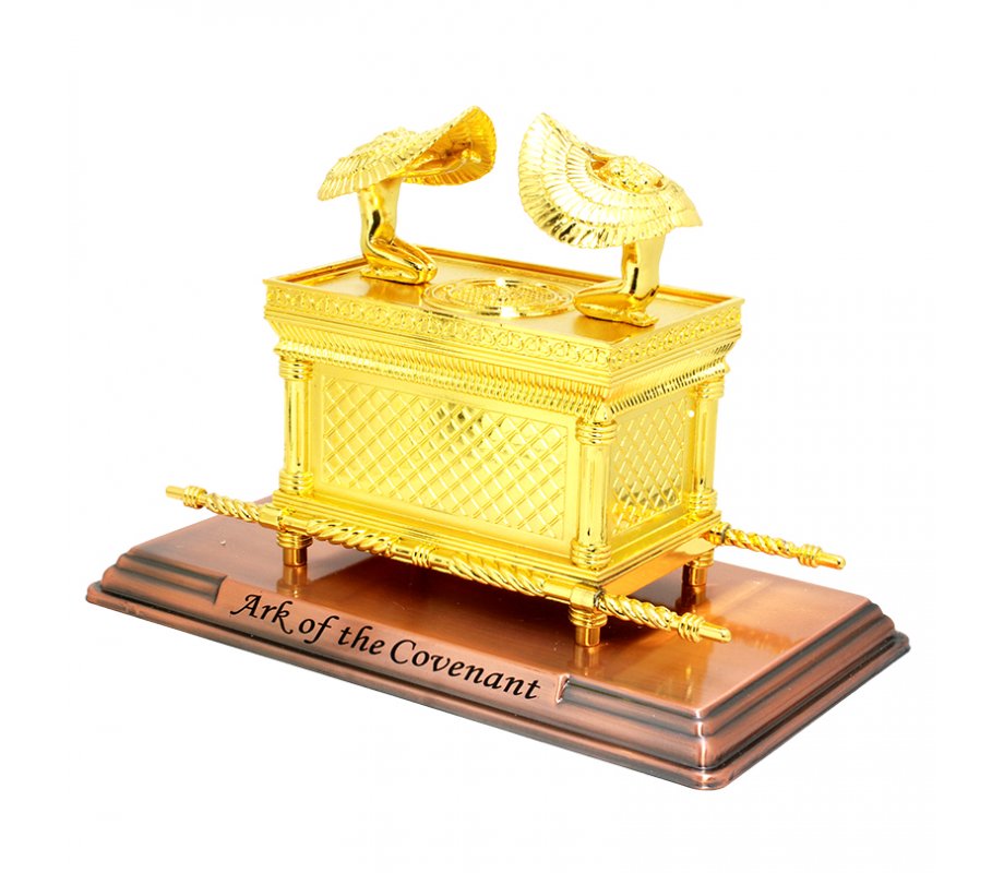 Ark of the Covenant Sculpture with Poles and Cherubim, Gold – Choice of Sizes