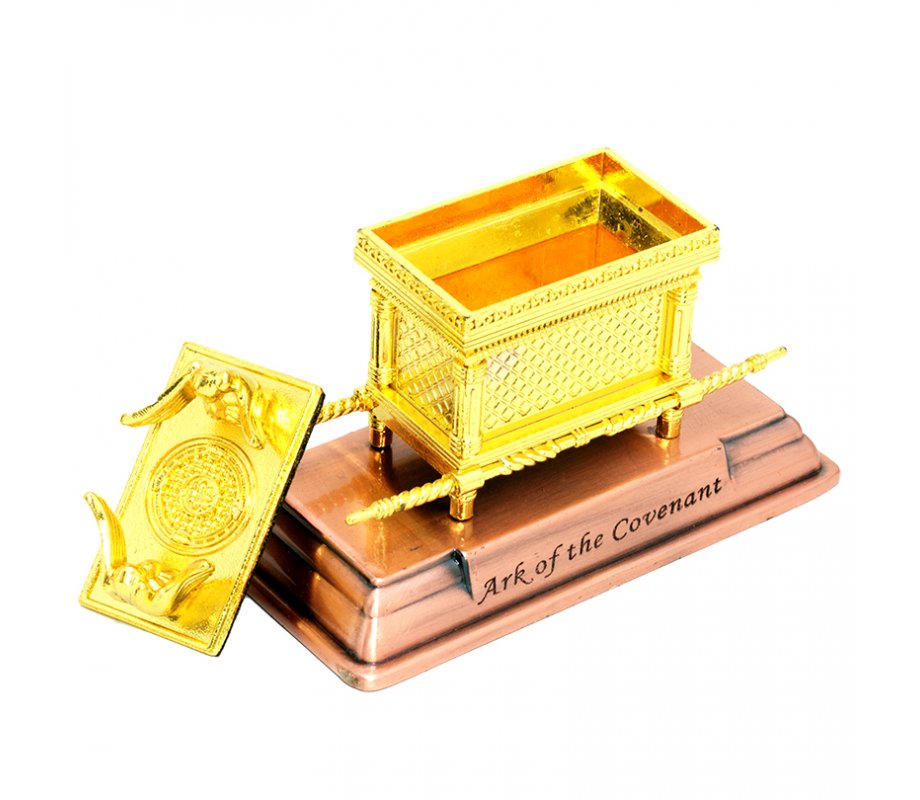 Ark of the Covenant Sculpture with Poles and Cherubim, Gold – Choice of Sizes