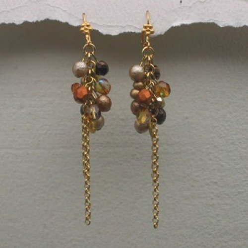 Autumn Shades Cluster Earrings by Edita