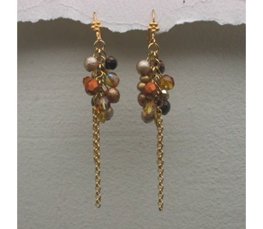 Autumn Shades Cluster Earrings by Edita