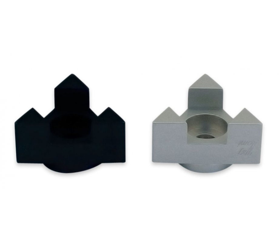 Avner Agayof Aluminum Travel Shabbat Candlesticks, Star of David - Black