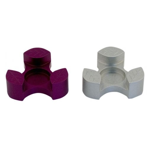 Avner Agayof Anodized Aluminum Travel Candle Holders, Leaf Collection - Purple