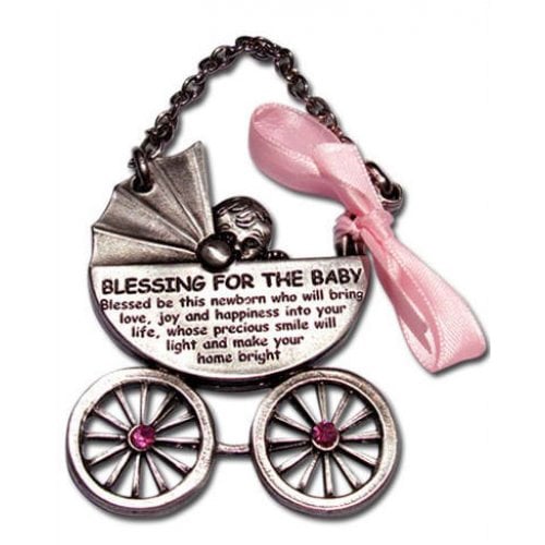 Baby Carriage with Jewish Blessing for a New Baby