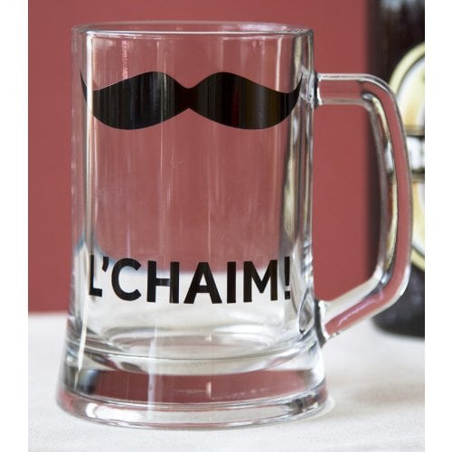 Barbara Shaw Beer Pint Glass - Le'Chaim in Hebrew 1 in stock