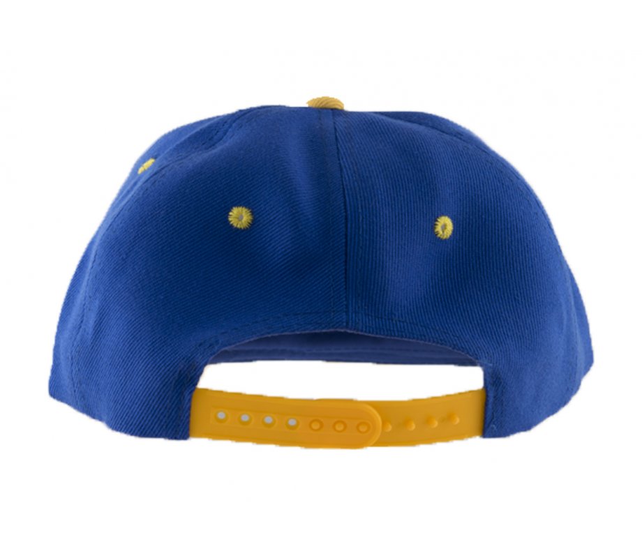 Baseball Cap with Jerusalem and Paint Splatter Design - Blue & Gold