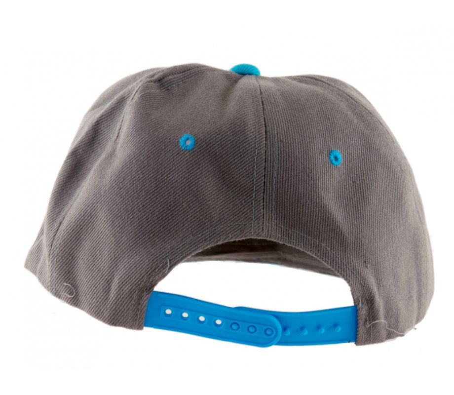 Baseball Cap with Jerusalem and Paint Splatter Design - Gray & Turquoise
