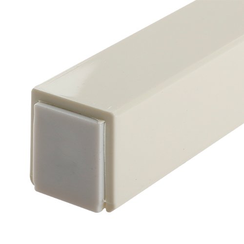 Beige Plastic Mezuzah Case, Silver Shin - Option for 10 cm or 12 cm Scroll