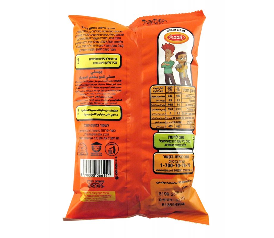 Bissli Snack with Grill Flavor by Osem - Medium Size