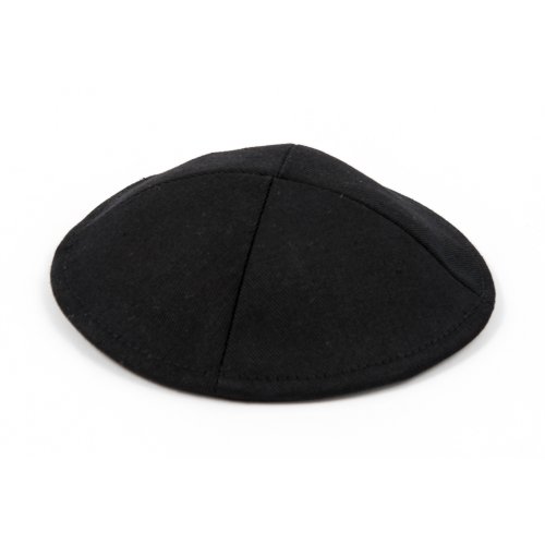 Black Cloth Kippah with Attached Clip