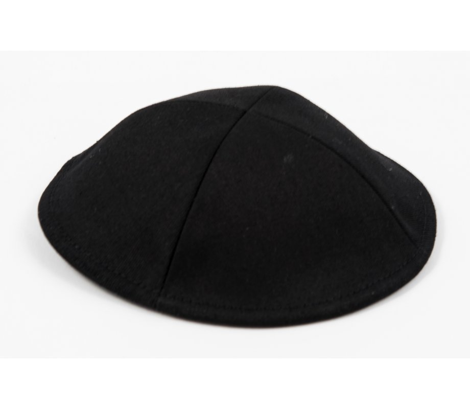 Black Cloth Kippah with Attached Clip