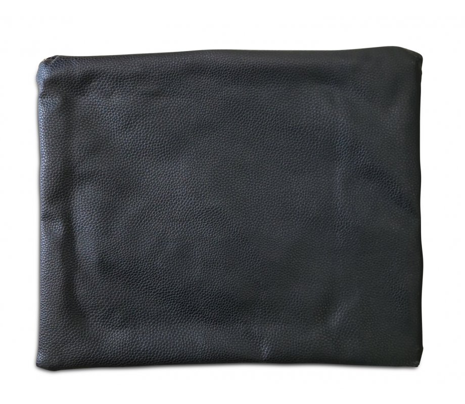 Black Faux Leather Tallit and Tefillin Bag Set - Embroidered Breslev Flames