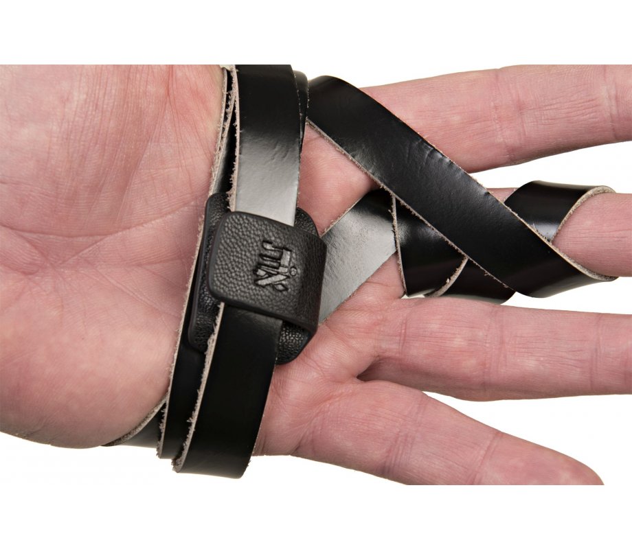 Black Leather Magnetic Tefillin Hand Strap Holder