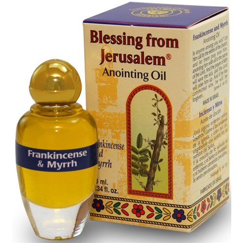 Blessing from Jerusalem Frankincense and Myrrh Anointing Oil with Biblical Spices (12ml - 0.4fl.oz)