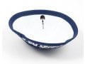 Blue Cloth Kippah with Attached Clip and Embroidered Jerusalem Design