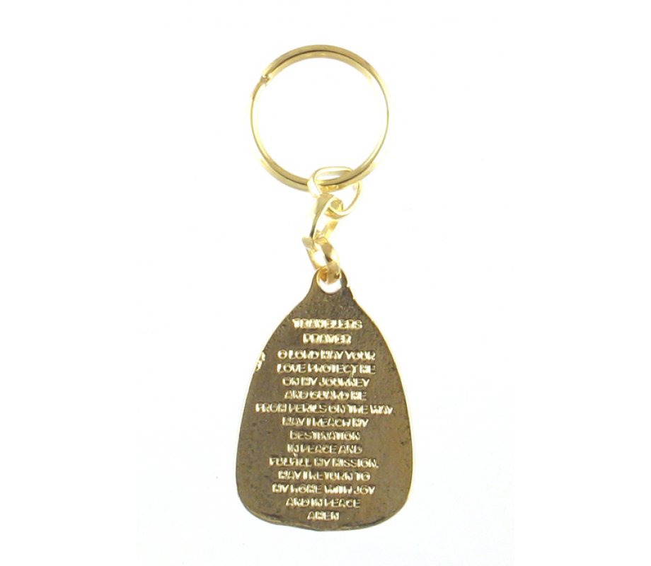 Blue and Silver Pear Shaped Keychain, Star of David - Engraved Jerusalem
