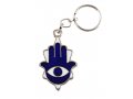 Blue-White Hamsa Eye Key Ring
