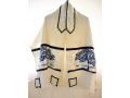 Blue-White Tree of Life Tallit Set - Galilee Silk - 1 in stock at a great price