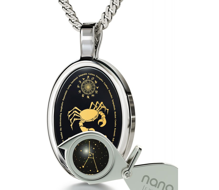 Cancer Zodiac Pendant by Nano Jewelry