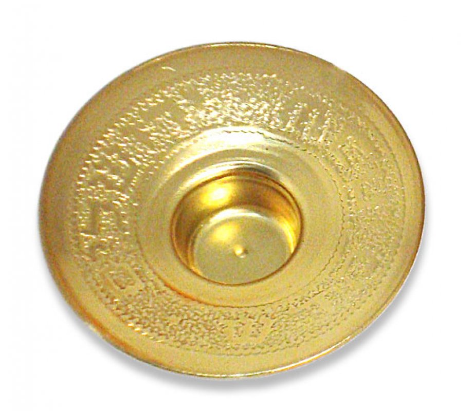 Candle Insert, Brass Gold Color - Decorative