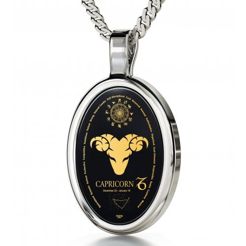 Capricorn Zodiac Pendant by Nano Jewelry
