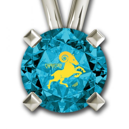 Capricorn Zodiac Pendant by Nano Jewelry- Silver