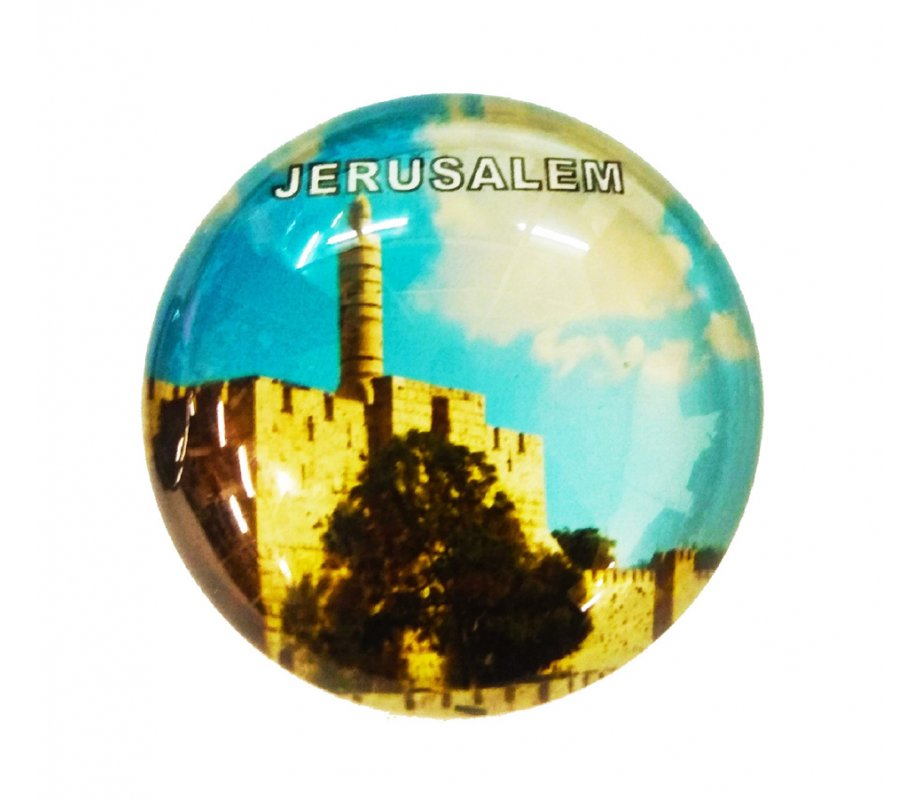 Ceramic Glass Magnet – Tower of David
