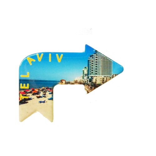 Ceramic Magnet – Arrow Shape Pointing to Tel Aviv