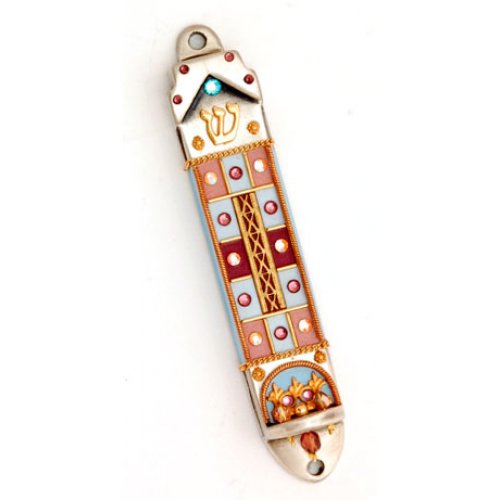 Checkerboard Design Mezuzah by Ester Shahaf