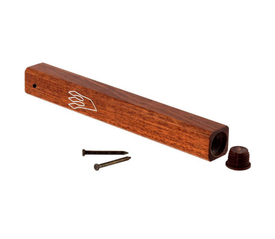 Classic Dark Brown Wood Mezuzah