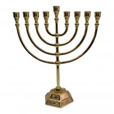 Classic Gold Color Chanukah Menorah