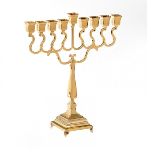 Classic Gold Color Menorah Hanukia