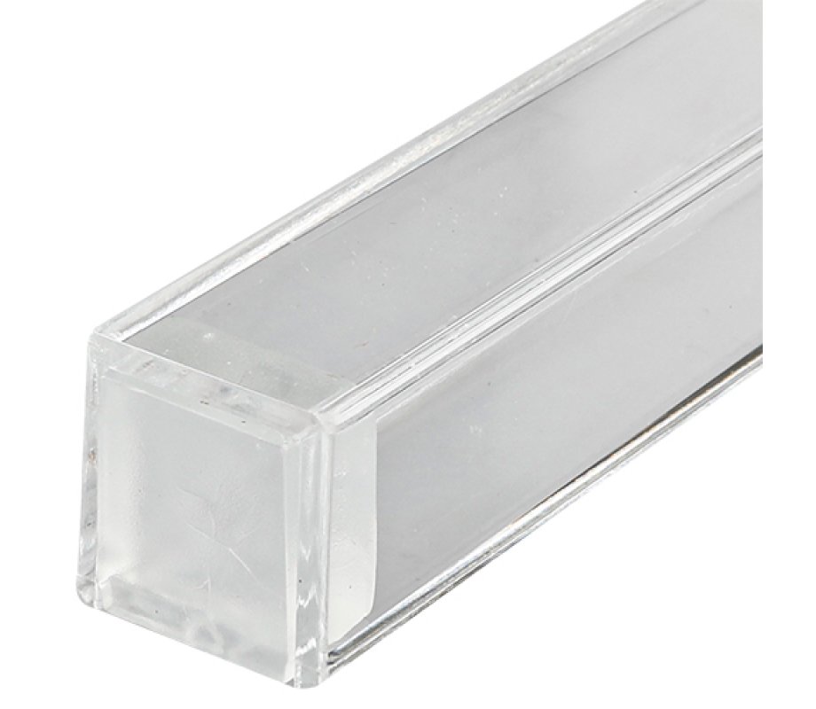 Classic Transparent Plastic Mezuzah Case – Silver Shin