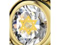 Clear Shema Star of David Heart Pendant By Nano Gold - Gold Plate