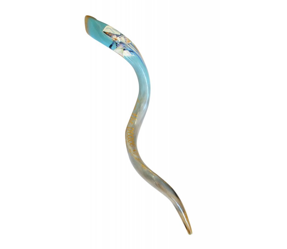 Collectors Hand Painted Yemenite Shofar - Jerusalem Prayer