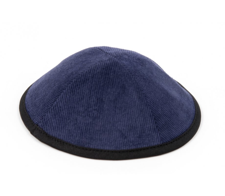 Corduroy Kippah with Attached Clip