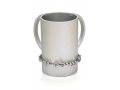 Dabbah Judaica Wash Cup Netilat Yadaim Anodized Aluminum - Silver