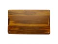 Dark Brown Wood Challah Board with White Marble Plaque - Comes with Knife