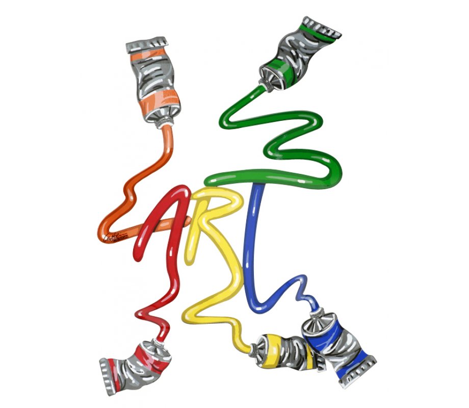 David Gerstein Brushes and Paint Free Standing or Wall Decoration - Art