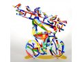 David Gerstein Free Standing Double Sided Bicycle Sculpture - Ladder Man
