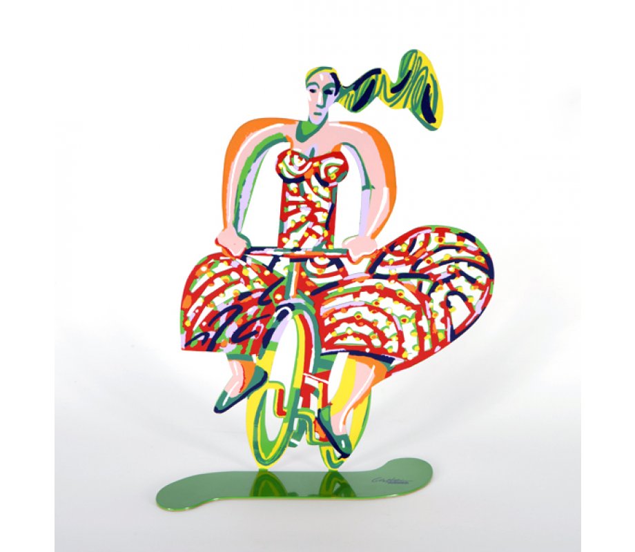 David Gerstein Free Standing Double Sided Bicycle Sculpture - Summer Rider