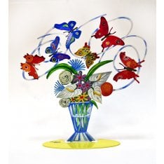 David Gerstein Free Standing Double Sided Flower Vase Sculpture - Harmony