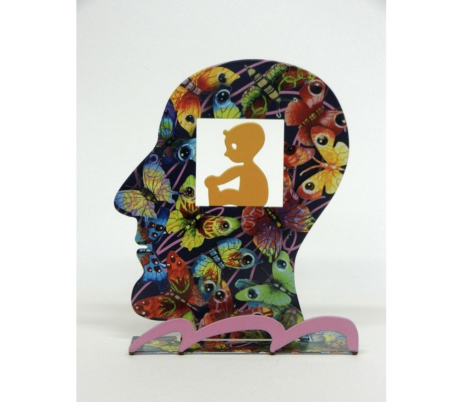 David Gerstein Free Standing Double Sided Head Sculpture - Baby
