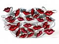 David Gerstein Free Standing Double Sided Lips Sculpture - One Hundred Kisses