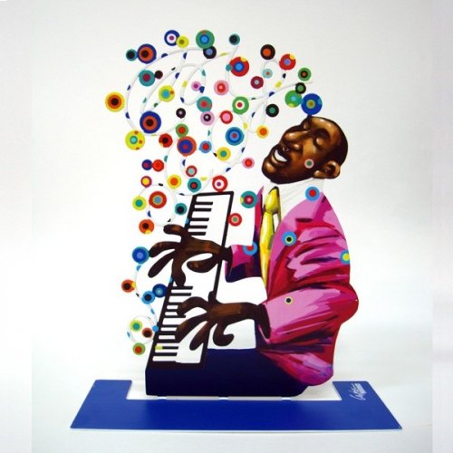 David Gerstein Free Standing Double Sided Music Sculpture - Piano Player