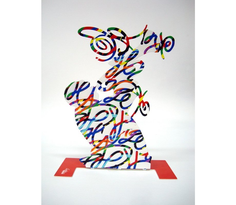 David Gerstein Free Standing Double Sided Music Sculpture - Trumpet Player