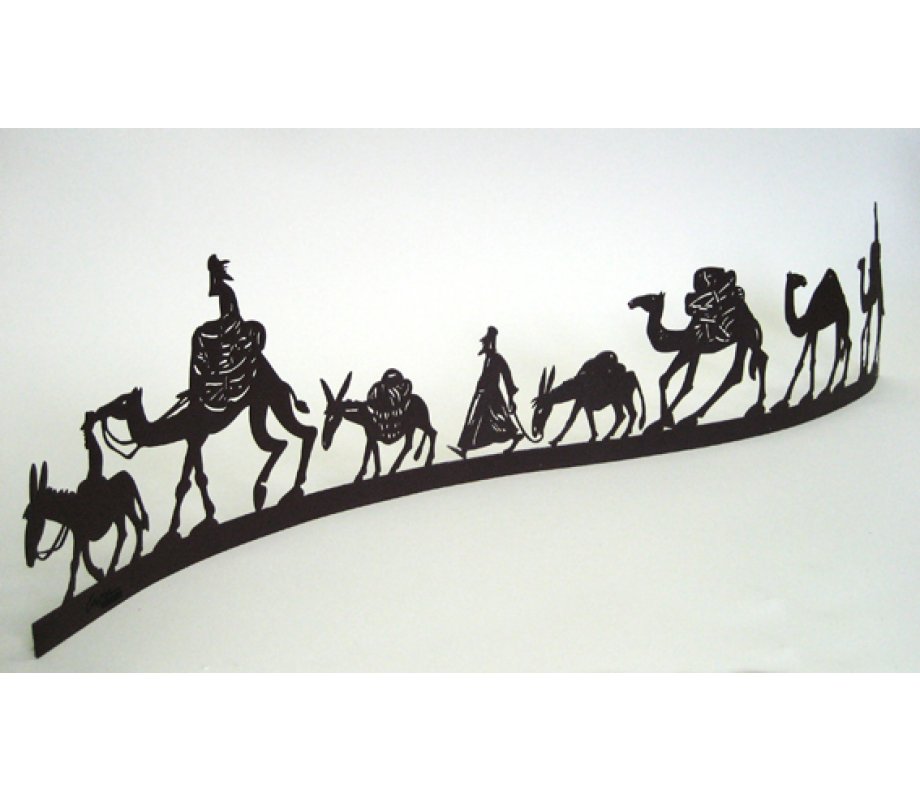 David Gerstein Free Standing Double Sided Sculpture - Caravan Silk Route